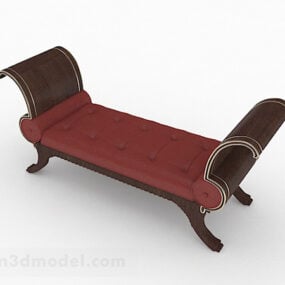 صندلی چهارپایه تخت کلاسیک اروپایی مدل سه بعدی