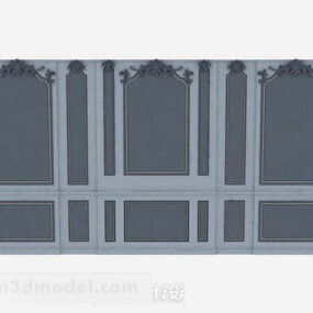 European Gray Background Wall 3d model
