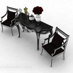 European Furniture Gray Home Chair 3d model