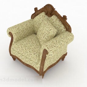 Europees patroon bankstoel meubilair 3D-model