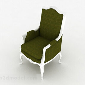 European Green Single Sofa Decor 3d model