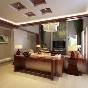 European Living Room Free Interior V1 3d model