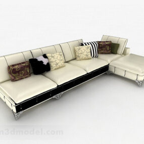 ヨーロッパのマルチシートソファ家具3Dモデル