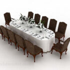 Avrupa Klasik Oval Yemek Masası Sandalyesi
