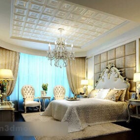 Wnętrze sypialni europejskiej księżniczki Model 3D