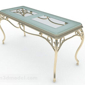 欧式长方形餐桌3d模型