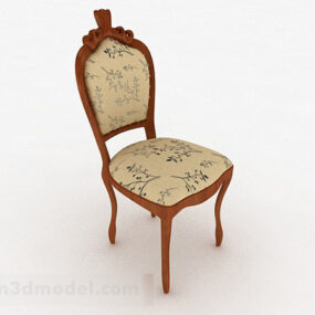 European Retro Home Chair Furniture 3d model