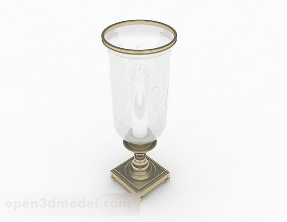 European Simple Crystal Candlestick Lamp