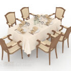 European Simple Dining Table And Chair Combination