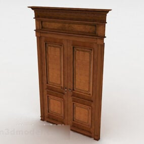 European Solid Wood Door 3d model
