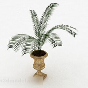 유럽식 석재 인테리어 꽃 그릇 3d 모델