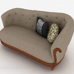 European Style Double Sofa 3d model