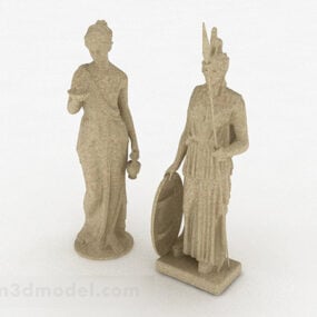 Statue de la Dame européenne européenne modèle 3D