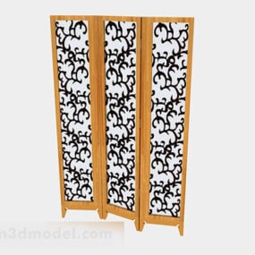 European Style Hollow Carved Screen 3d model