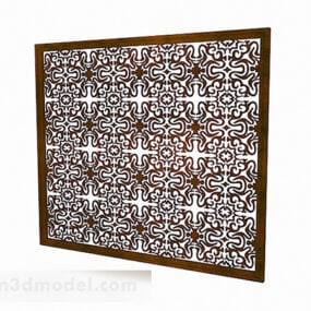 European Style Carved Square Window 3d-modell