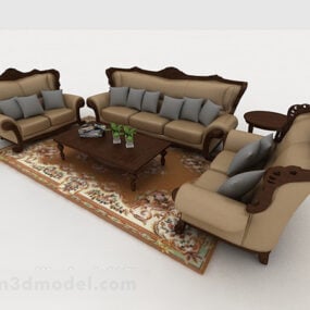 Ευρωπαϊκό ρετρό 3d μοντέλο καναπέ