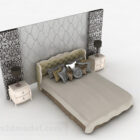 European Home Double Bed Back Wall