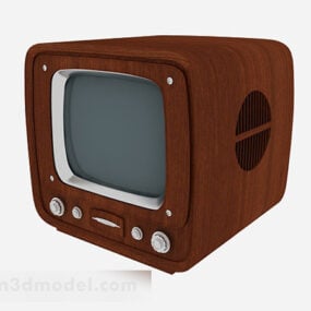 Evropská retro televize 3D model