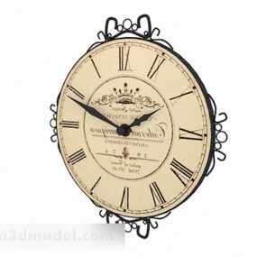 3д модель европейских классических круглых часов