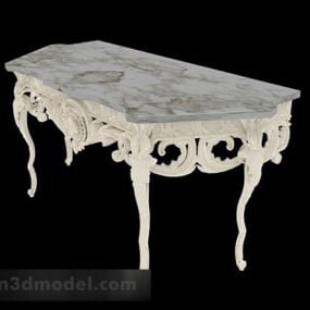 European Stone Dining Table 3d model