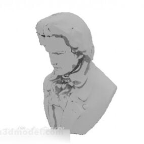 Evropská západní socha dekorace 3D model