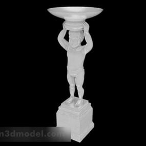 Décoration de statue d'enfants européens modèle 3D