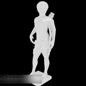 European Warrior Statue 3d model