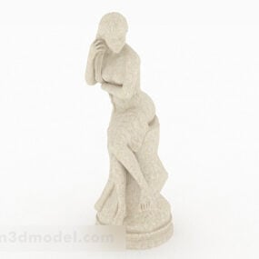 European Style Gips Skulptur Dekoration 3d model