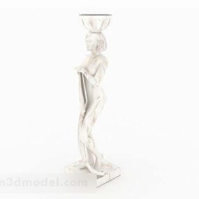 Pine Cone Inside Glass Vase Decoration 3d model