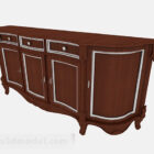 European Style Wooden Brown Cabinet