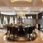 European Villa Luxury Dinning Room Interior