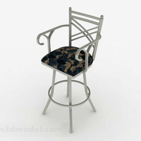 3D model evropské bílé domácí židle pro volný čas