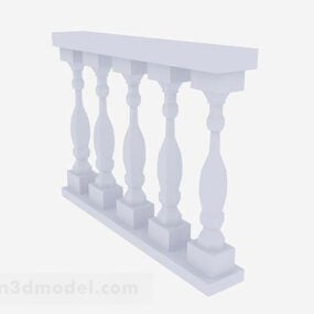 Modelo 3D de trilhos brancos europeus
