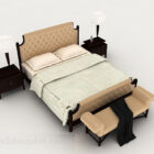 Evropská dřevěná jednoduchá manželská postel