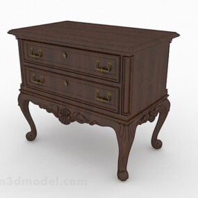 यूरोपीय लकड़ी की चाय टेबल फर्नीचर डिजाइन 3डी मॉडल