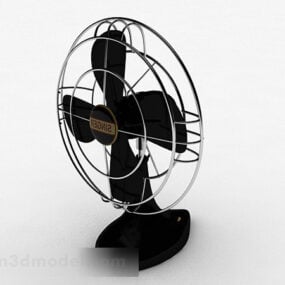 Rodinný černý elektrický ventilátor 3D model
