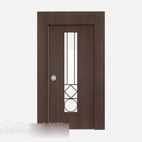 Family Simple Solid Wood Door 3d model