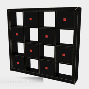 Black White Fashion Home Cabinet 3D-malli