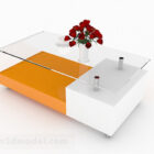 Modelo 3d de mesa de chá de vidro para casa de moda