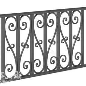 Mô hình 3d trang trí hàng rào sắt