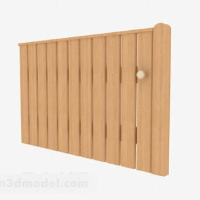 גדר דלת עץ דגם תלת מימד
