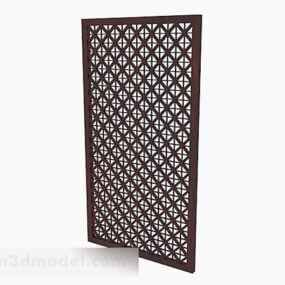 Square hollow pattern screen partition 3d model