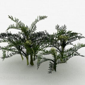نموذج نبات زهرة الزينة الورقية ثلاثي الأبعاد