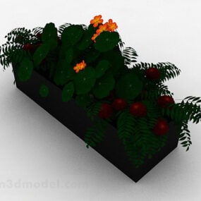 Lowpoly Bloempot 3D-model