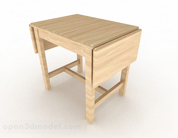 Foldable Yellow Wooden Desk Design