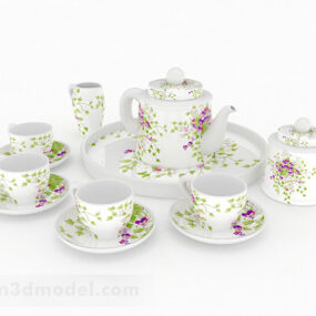 Franskt Afternoon Tea Tea Set 3d-modell