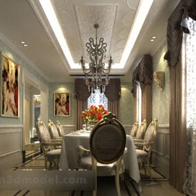 French Dinning Room Interior 3d model