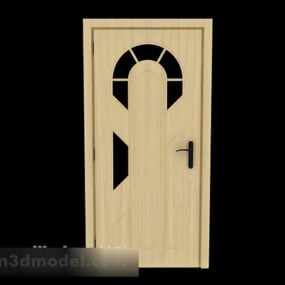 Fresh And Simple Solid Wood Door 3d model