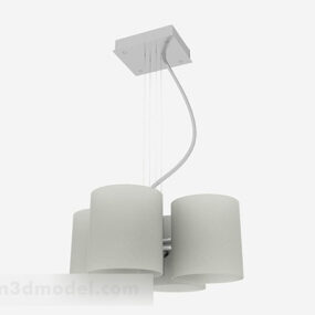 Frosted Cylindrical Chandelier 3d model
