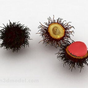 Obst Rambutan 3D-Modell